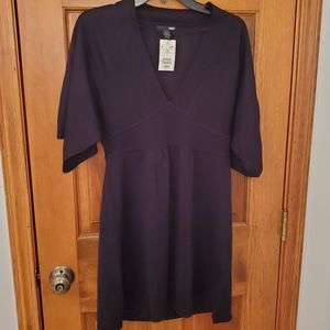 H&M Black Short-Sleeve Tunic Dress